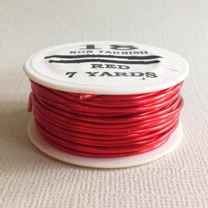 Red Parawire Craft / Jewelry Non-Tarnish Wire Plated Copper Wire American Made - 18 Gauge - 7 Yards