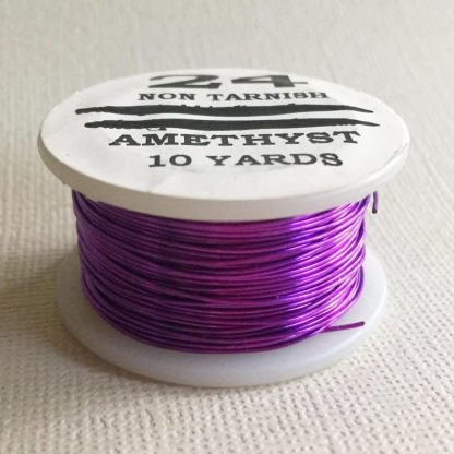 Amethyst Purple Parawire Craft / Jewelry Non-Tarnish Wire Plated Copper Wire American Made - 24 Gauge - 10 Yards