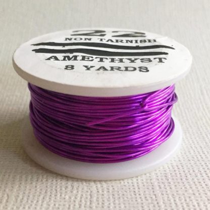 Amethyst Purple Parawire Craft / Jewelry Non-Tarnish Wire Plated Copper Wire American Made - 22 Gauge - 8 Yards