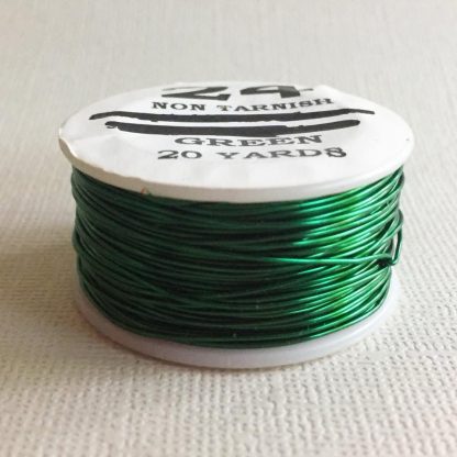 Emerald Green Parawire Craft / Jewelry Non-Tarnish Wire Plated Copper Wire American Made - 24 Gauge - 20 Yards