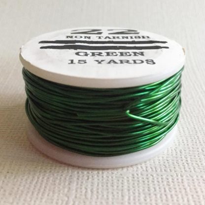 Emerald Green Parawire Craft / Jewelry Non-Tarnish Wire Plated Copper Wire American Made - 22 Gauge - 15 Yards