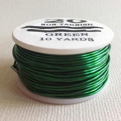 Emerald Green Parawire Craft / Jewelry Non-Tarnish Wire Plated Copper Wire American Made - 20 Gauge - 10 Yards