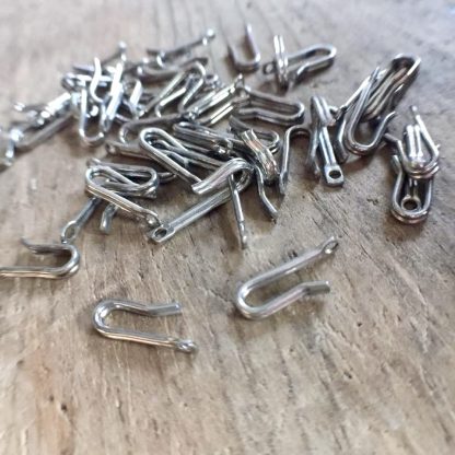 Vintage Silver Plated Hook Clasps - 13mm - 20 pieces