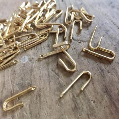 Vintage Gold Plated Hook Clasps - 14mm - 20 pieces