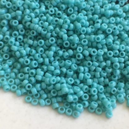 11/0 Vintage TOHO Seed Beads - Opaque Turquoise - 20+ Grams