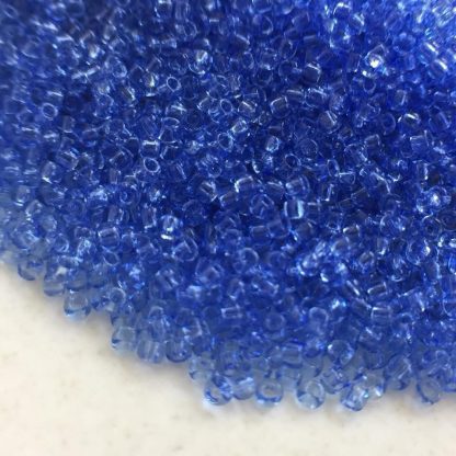 11/0 Vintage TOHO Seed Beads - Transparent Light Sapphire - 20+ Grams