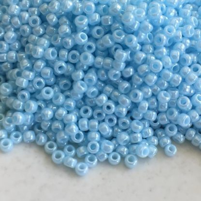 11/0 Vintage TOHO Seed Beads - Luster Pale Blue - 20+ Grams