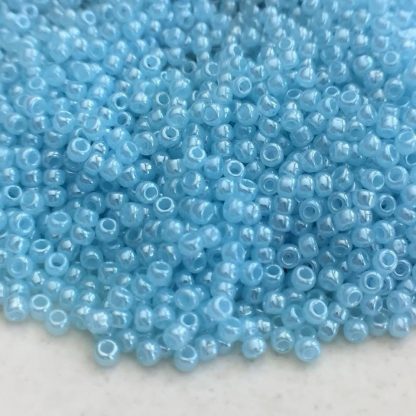 11/0 Vintage TOHO Seed Beads - Ceylon Aqua Blue Luster - 20+ Grams