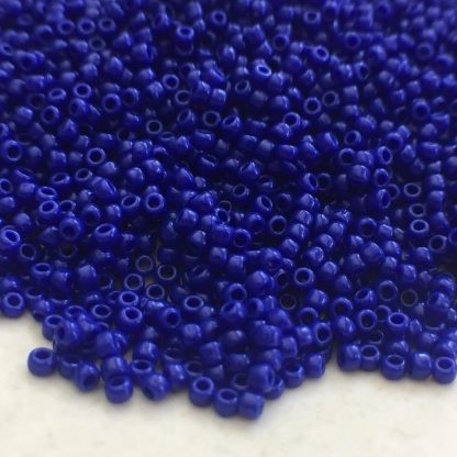 11/0 Vintage TOHO Seed Beads - Opaque Navy Blue - 20+ Grams