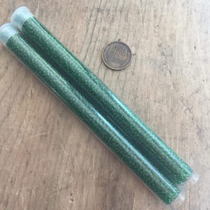 11/0 Vintage TOHO Seed Beads - Transparent Grass Green - 20+ Grams - Image 2