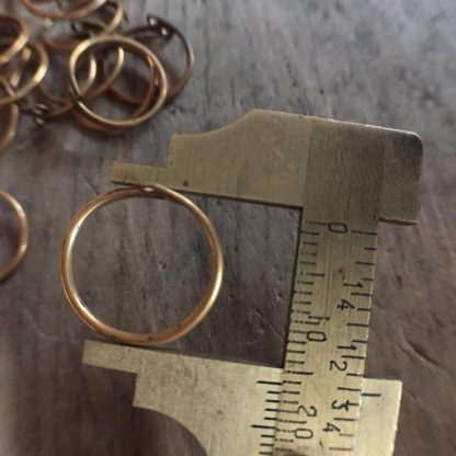 Raw Brass Adjustable Vintage Ring Blanks - 16mm - 10 Pieces - Image 2