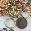 Vintage Gold Plated Large Jump Rings Connectors / Links (#8) - 16mm OD - 18 gauge - 10 Grams