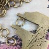 Vintage Raw Brass Oval Jump Rings Connectors / Links (#6) - 4x3mm OD - 22 gauge - 10 Grams - Image 2