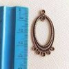 Vintage Antique Brass Plated Large Chandelier Earring Components 5 Strand Connectors / Links - 40x20mm - 2 Pieces - Image 2