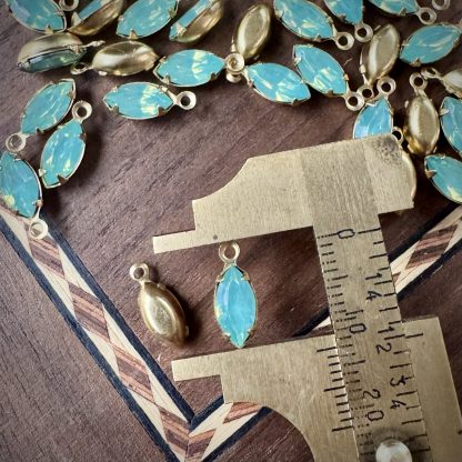 Ocean Opal Rhinestone Marquis Drops / Charms - 13mm - 4 Pieces - Image 2