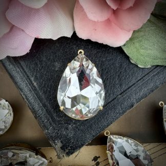 Large Crystal Teardrop Pendants / Drops - 28mm - 2 Pieces