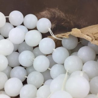 Vintage Austrian Alabaster Glass Round Druk Beads - 11mm - 1 Strand of 37 Beads Copy