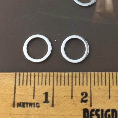 Silver Plated Round Links / Connectors Flat - 8mm - 50 Pieces - Image 2