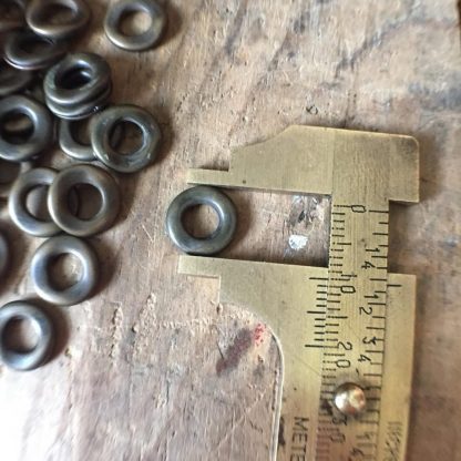 Vintage Matte Antique Brass Metalized Plastic Rustic Hammered Round Beads Links / Connectors - 10mm - 25 Pieces - Image 2