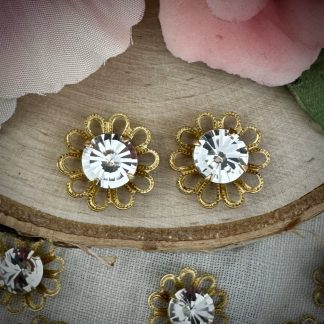 Super Versatile Crystal Rhinestone Flower Components - 20mm - 2 Pieces