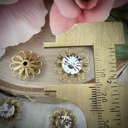 Super Versatile Crystal Rhinestone Flower Components - 20mm - 2 Pieces - Image 2